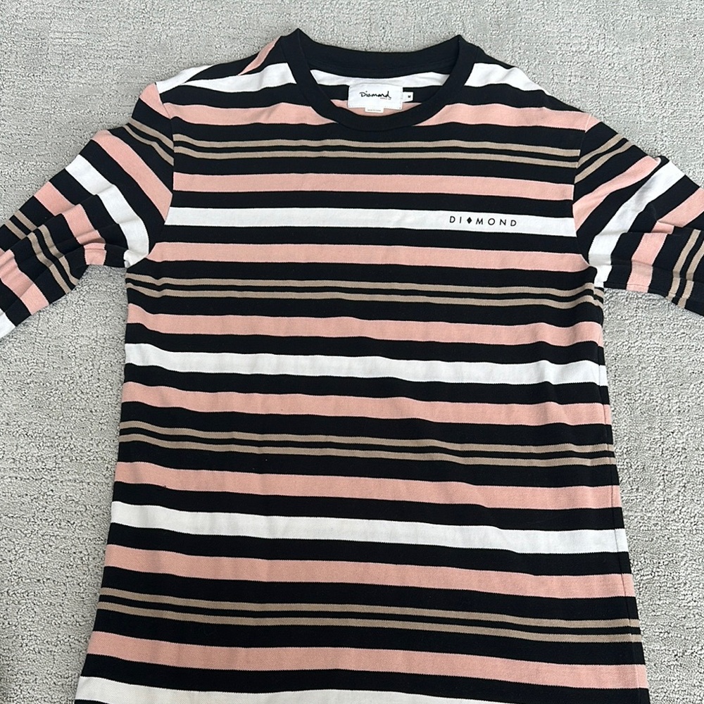 Diamond Supply Co. Pink and Black Long Sleeve Tee